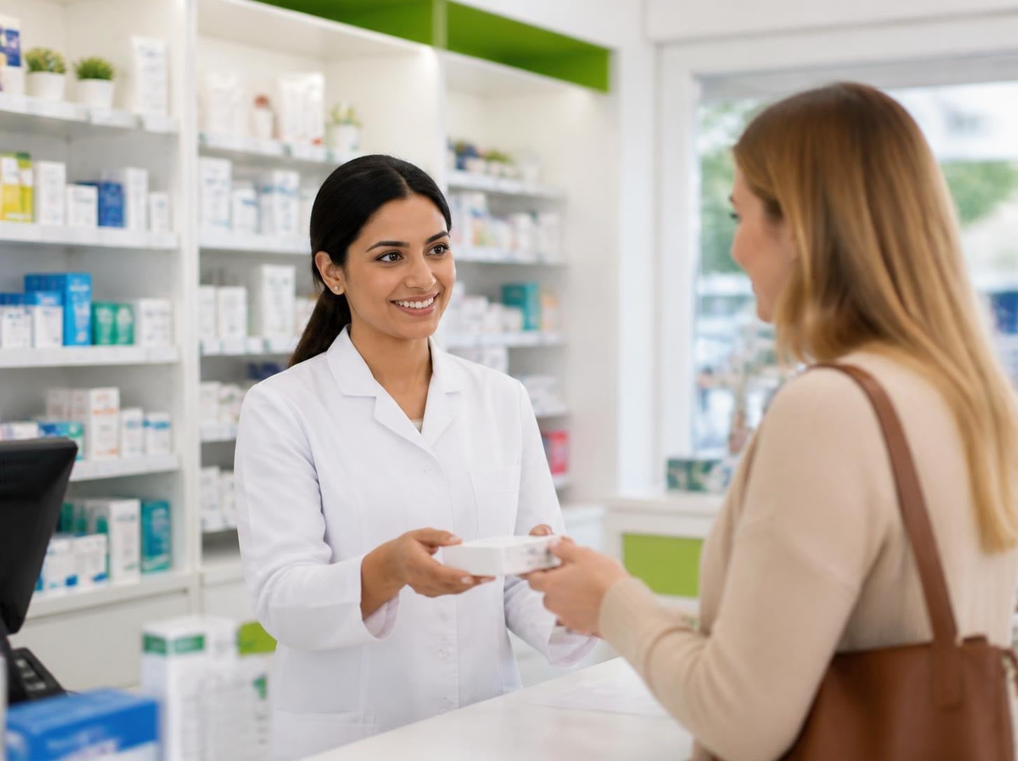 Solanki Pharmacy pharmacist helping a customer